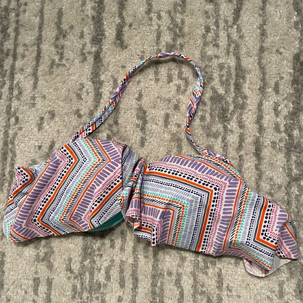 Multicolored Ruffle Swimsuit Top - Picture 1 of 1